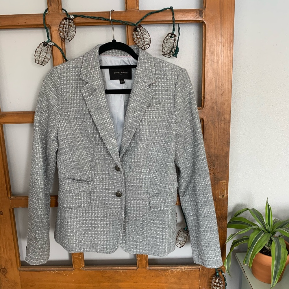 NWT Banana Republic plaid blazer